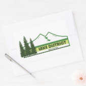Lake District National Park Green Stripes Rechthoekige Sticker (Envelop)
