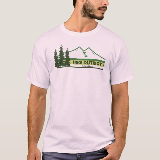Lake District National Park Green Stripes T-shirt (Voorkant)