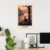 Lake District National Park Moderne Reisposter Poster (Thuiskantoor)