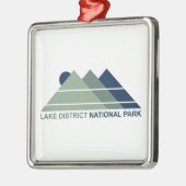 Lake District National Park Mountain Sun Metalen Ornament (Links)