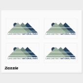 Lake District National Park Mountain Sun Rechthoekige Sticker (Vel)
