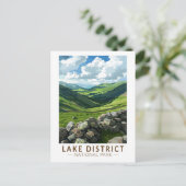 Lake District National Park Travel Art-Vintage Briefkaart (Staand voorkant)