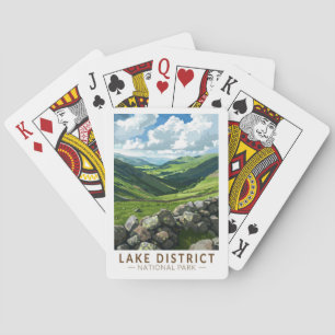 Lake District National Park Travel Art-Vintage Pokerkaarten
