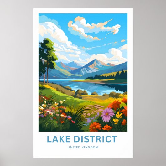 Lake District Verenigd Koninkrijk Reisprint Poster (Voorkant)