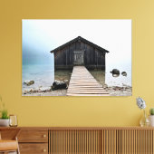 Lake Dock Boathouse Canvas Afdruk (Insitu (Woonkamer))