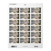 Lake Dock with Willow Tree in Mist Etiket (Full Sheet)