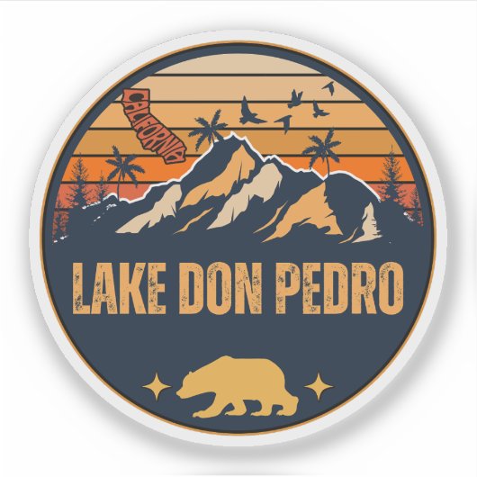 Lake Don Pedro, Californië Sticker (Voorkant)
