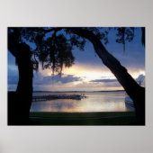 Lake Dora Florida Sunset bij nacht poster foto art (Voorkant)