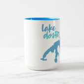 Lake Doster, Plainwell, Michigan Tweekleurige Koffiemok (Center)