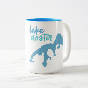 Lake Doster, Plainwell, Michigan Tweekleurige Koffiemok