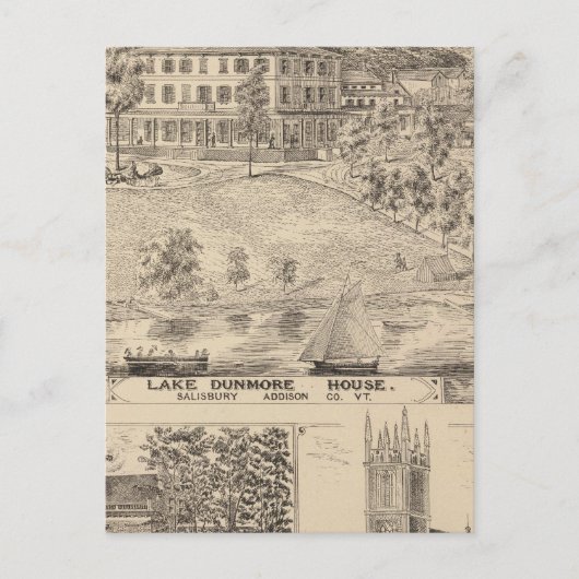 Lake Dunmore House in Salisbury Briefkaart (Voorkant)