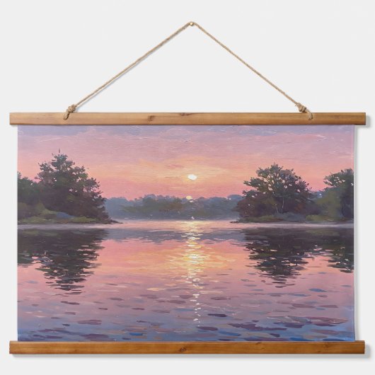 Lake During Dusk Hangend Wandkleed (Voorkant)