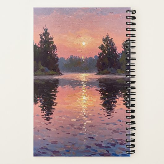 Lake During Dusk Notitieboek (Achterkant)