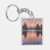 Lake During Dusk Sleutelhanger (Voorkant Links)