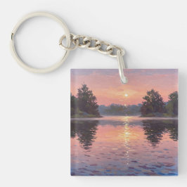 Lake During Dusk Sleutelhanger