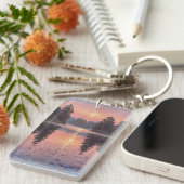 Lake During Dusk Sleutelhanger (Voorkant Rechts)