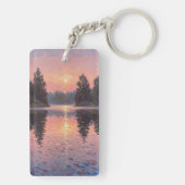 Lake During Dusk Sleutelhanger (achterkant)