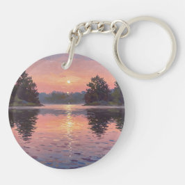 Lake During Dusk Sleutelhanger