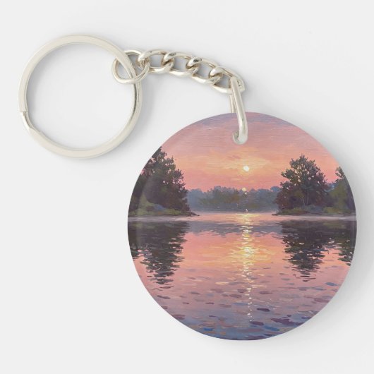 Lake During Dusk Sleutelhanger (Voorkant)