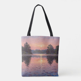 Lake During Dusk Tote Bag