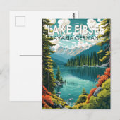 Lake Eibsee Duitsland Reiskunst Vintage Briefkaart (Voorkant / Achterkant)