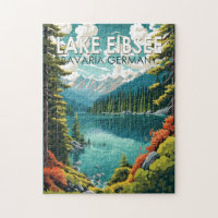 Lake Eibsee Duitsland Reiskunst Vintage