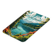 Lake Eibsee Duitsland Reiskunst Vintage Magneet (Linkerzijde)