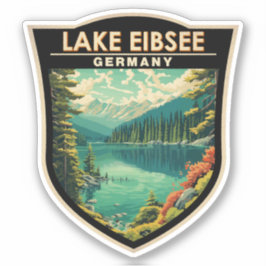 Lake Eibsee Duitsland Reiskunst Vintage Sticker