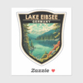 Lake Eibsee Duitsland Reiskunst Vintage Sticker (Vel)
