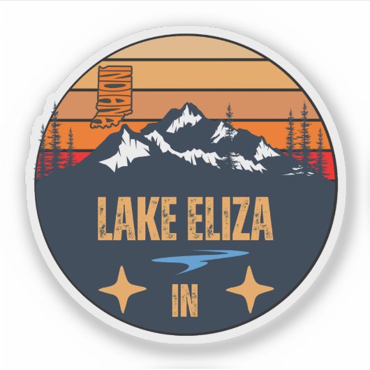 Lake Eliza, Indiana Sticker (Voorkant)