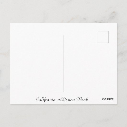 Lake Elizabeth Fremont Ca. Mission Peak Briefkaart (Achterkant)