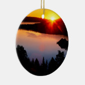 Lake Emerald Bay Tahoe Sunset Keramisch Ornament (Rechts)