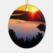 Lake Emerald Bay Tahoe Sunset Keramisch Ornament (Links)