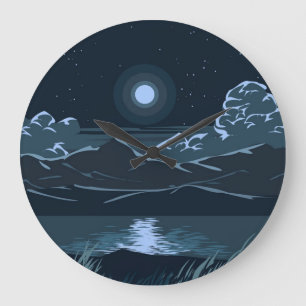 Lake en abstract gebergte grote klok