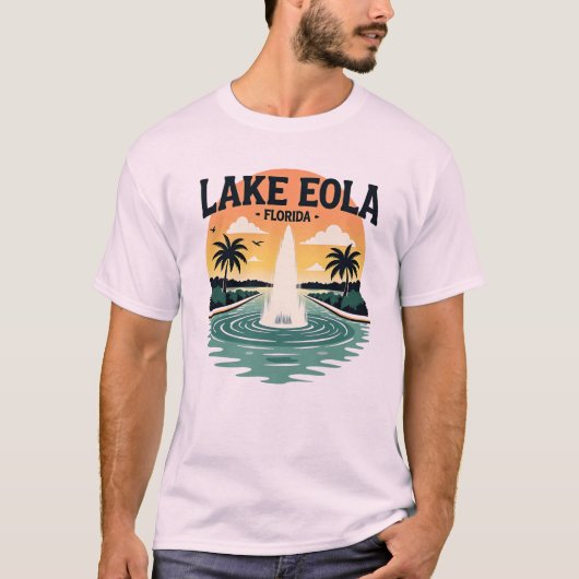 Lake Eola Fontein - Orlando Florida Cityscape T-shirt (Voorkant)