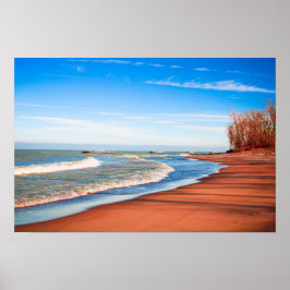 Lake Erie Beach – Tranquil Shoreline Photography Poster