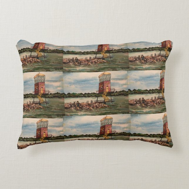 Lake Erie Causeway, Sandusky Ohio Pillow Decoratief Kussen (Voorkant)