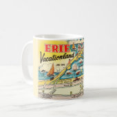 Lake Erie Kaart Mok (Voorkant links)