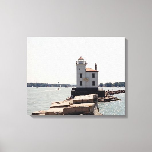 Lake Erie Lighthouse Canvas Afdruk (Voorkant)