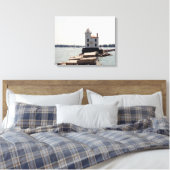 Lake Erie Lighthouse Canvas Afdruk (Insitu (Slaapkamer))