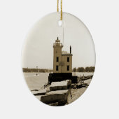Lake Erie Lighthouse Keramisch Ornament (Rechts)