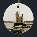 Lake Erie Lighthouse Keramisch Ornament<br><div class="desc">Lake Erie Lighthouse</div>