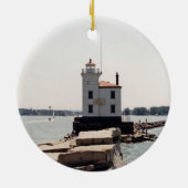 Lake Erie Lighthouse Keramisch Ornament (Achterkant)