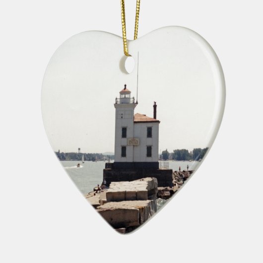 Lake Erie Lighthouse Keramisch Ornament (Links)