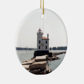 Lake Erie Lighthouse Keramisch Ornament (Rechts)
