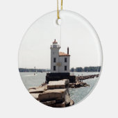 Lake Erie Lighthouse Keramisch Ornament (Links)