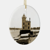 Lake Erie Lighthouse Keramisch Ornament (Rechts)