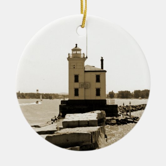 Lake Erie Lighthouse Keramisch Ornament (Voorkant)