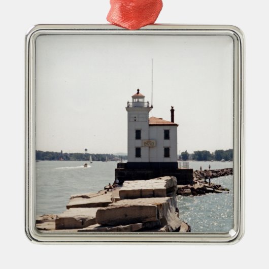 Lake Erie Lighthouse Metalen Ornament (Voorkant)