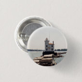 Lake Erie Lighthouse Ronde Button 3,2 Cm (Voorkant /achterkant)